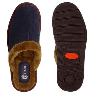 Foto 3 | Foto 3 | Pantuflas de Gamuza Salto de Cama para Hombre Stahl 4751 color Azul