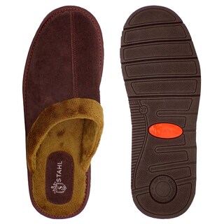 Foto 3 | Foto 3 | Pantuflas de Gamuza Salto de Cama para Hombre Stahl 4751 color Marrón