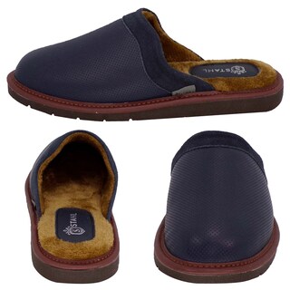 Foto 2 | Foto 2 | Pantuflas de Piel Salto de Cama para Hombre Stahl 4750 color Azul