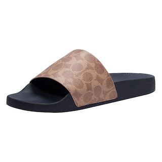 Foto 1 | Foto 1 | Sandalia Pool Slide Coach Para Hombre, Lona Revestida, Color Tostado, Talla 11 - Venta Internacional.