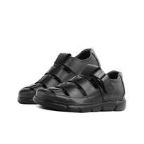 Sandalia Merano Para Caballero En Piel Ajuste T Color Negro Negro