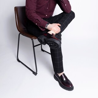 Foto 6 | Foto 6 | Mocasín Dasalo de Piel Vacuno color Vino para Hombre