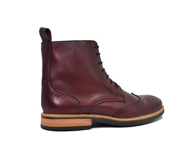 Foto 3 | Foto 3 | Bota Bostoniana Warlock 8022 Vino De Piel Para Hombre