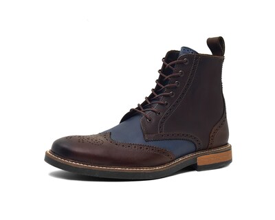 Foto 2 | Foto 2 | Bota Bostoniana Warlock 8022 Azul De Piel Pintada A Mano Para Hombre