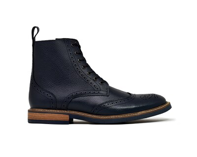 Foto 6 | Foto 6 | Bota Bostoniana Warlock 8022 Azul De Piel Para Hombre