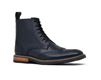 Foto 1 | Foto 1 | Bota Bostoniana Warlock 8022 Azul De Piel Para Hombre