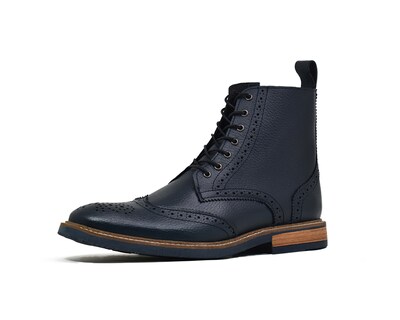 Foto 2 | Foto 2 | Bota Bostoniana Warlock 8022 Azul De Piel Para Hombre