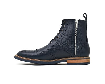 Foto 4 | Foto 4 | Bota Bostoniana Warlock 8022 Azul De Piel Para Hombre