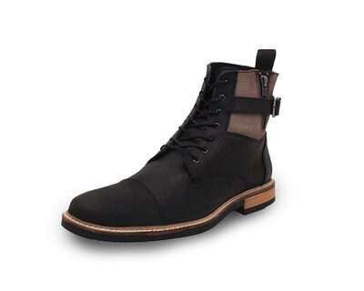 Foto 2 | Foto 2 | Bota Warlock 8027 Negro De Piel Para Hombre