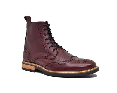 Foto 1 | Foto 1 | Bota Bostoniana Warlock 8022 Vino De Piel Para Hombre