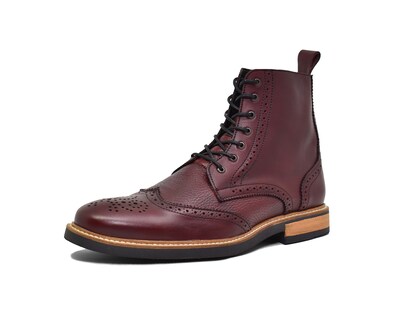 Foto 2 | Foto 2 | Bota Bostoniana Warlock 8022 Vino De Piel Para Hombre