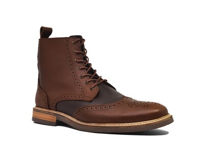 Foto 1 | Foto 1 | Bota Bostoniana Warlock 8022 Café De Piel Para Hombre
