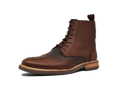Foto 2 | Foto 2 | Bota Bostoniana Warlock 8022 Café De Piel Para Hombre
