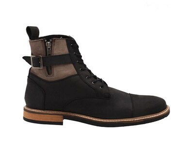 Foto 4 | Foto 4 | Bota Warlock 8027 Negro De Piel Para Hombre