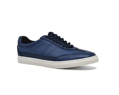 Foto 1 | Foto 1 | Tenis Warlock 2043 Azul De Piel Pintado A Mano Para Hombre.