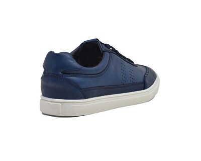 Foto 3 | Foto 3 | Tenis Warlock 2043 Azul De Piel Pintado A Mano Para Hombre.