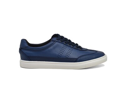 Foto 4 | Foto 4 | Tenis Warlock 2043 Azul De Piel Pintado A Mano Para Hombre.
