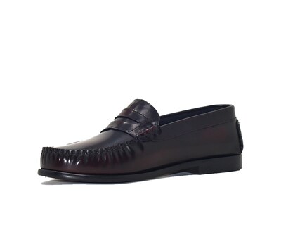 Foto 2 | Foto 2 | Mocasín Penny Loafer Warlock 1300 Vino De Piel Para Hombre.