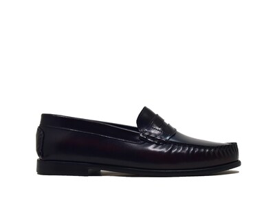 Foto 4 | Foto 4 | Mocasín Penny Loafer Warlock 1300 Vino De Piel Para Hombre.