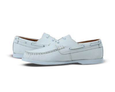 Foto 6 | Foto 6 | Mocasines de Piel Rams Cottons Top-sider Blancos para Hombre