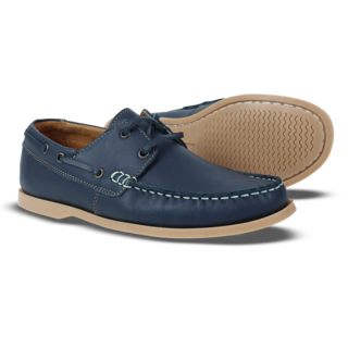 Foto 1 | Foto 1 | Mocasines Náuticos Rams Cottons Top-sider Azules con Detalles en Marrón de Piel para Hombre