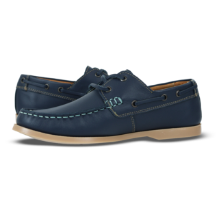 Foto 4 | Foto 4 | Mocasines Náuticos Rams Cottons Top-sider Azules con Detalles en Marrón de Piel para Hombre