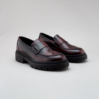 Foto 7 | Foto 7 | Zapato Casual Tipo Loafer Vino Para Hombre Con Suela Chunky