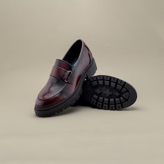 Foto 6 | Foto 6 | Zapato Casual Tipo Loafer Vino Para Hombre Con Suela Chunky