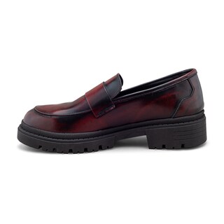 Foto 4 | Foto 4 | Zapato Casual Tipo Loafer Vino Para Hombre Con Suela Chunky