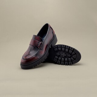Foto 6 | Foto 6 | Zapato Casual Tipo Loafer Vino Para Hombre Con Suela Chunky