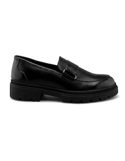 Foto 2 | Foto 2 | Zapato Casual Loafer Negro Para Hombre Con Suela Gruesa