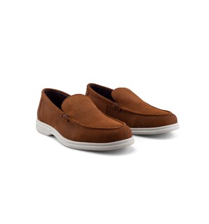 Foto 6 | Foto 6 | Mocasín De Gamuza Café Para Hombre Con Suela Ligera Y Diseño Slip-on