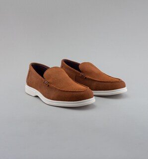 Foto 8 | Foto 8 | Mocasín De Gamuza Café Para Hombre Con Suela Ligera Y Diseño Slip-on