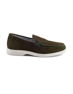 Foto 2 | Foto 2 | Mocasín Verde De Gamuza Para Hombre Con Suela Flexible