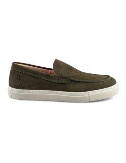 Foto 2 | Foto 2 | Zapato Mocasín Verde De Gamuza Para Hombre Con Suela Sneaker