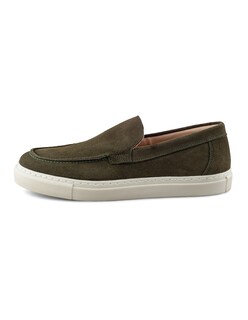 Foto 4 | Foto 4 | Zapato Mocasín Verde De Gamuza Para Hombre Con Suela Sneaker