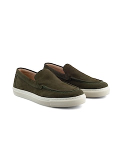 Foto 6 | Foto 6 | Zapato Mocasín Verde De Gamuza Para Hombre Con Suela Sneaker