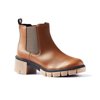 Foto 2 | Foto 2 | Bota Chelsea Moleca Dalia Elástico Café Para Mujer