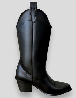 Foto 6 | Foto 6 | Bota Cowboy Malabis Bot-1014 Negras Decorada al Costado para Mujer