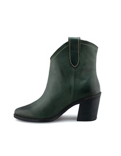 Foto 4 | Foto 4 | Bota Vaquera Dasalo en Piel Vacuna Verde con Barbas y Herraje para Mujer