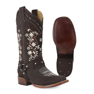 Foto 3 | Foto 3 | Botas Vaqueras Ladies El Malcreado Marrones de Piel de Res con Diseño Exclusivo para Mujer