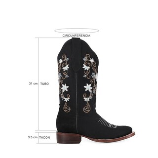 Foto 6 | Foto 6 | Botas Cristal Ladies el Malcreado Lm110 Negras para Mujer