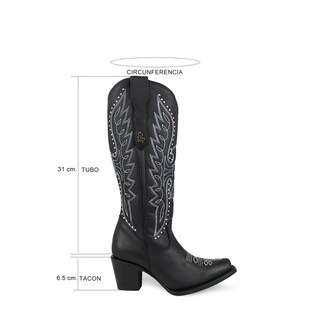 Foto 6 | Foto 6 | Botas Liberty Altas Ladies el Malcreado Lm29 Negras para Mujer