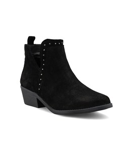 Foto 1 | Foto 1 | Botín en Piel Vacuna Gamuza Dasalo Negra para Dama