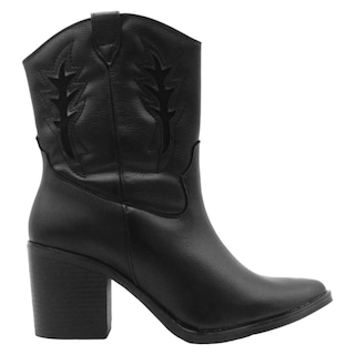 Foto 2 | Foto 2 | Botas Tipo Western Exterior Piel Vegana Color Negro Para Mujer De Rbcollection