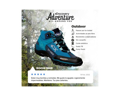 Foto 6 | Foto 6 | Bota Hiking Discovery Expedition 1965 Sochi Ocean Senderismo Turquesa para Mujer