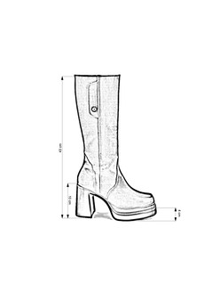 Foto 6 | Foto 6 | Bota Alta Dasalo en Piel Café con Tacón y Plataforma para Mujer