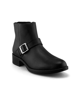 Foto 5 | Foto 5 | Bota Casual De Piel Vacuno Negro Con Hebilla Plateada Para Mujer