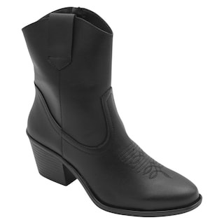 Foto 1 | Foto 1 | Botas Tipo Western RBCollection Exterior Piel Vegana Negro para Mujer
