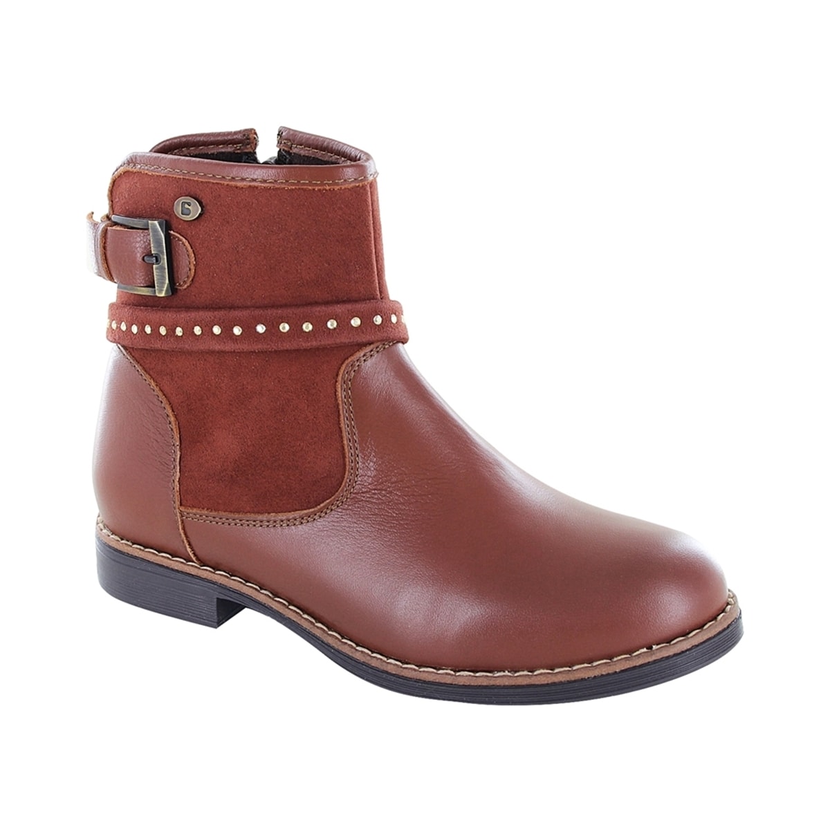 Botines Coqueta Color Camel Para Mujer